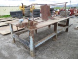 10' x 5' x 3' Steel HD Shop Table & Steel Steps,