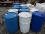 Lot Of (15) 50 Gallon Poly Barrels