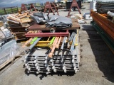 Lot Of 7' Aluminum Scaffold Plank & Cross Bars