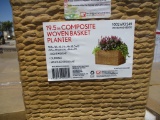 Lot Of Composite Woven Planter Baskets,