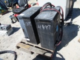 Lot Of (2) 36-Volt Forklift Battery Chargers