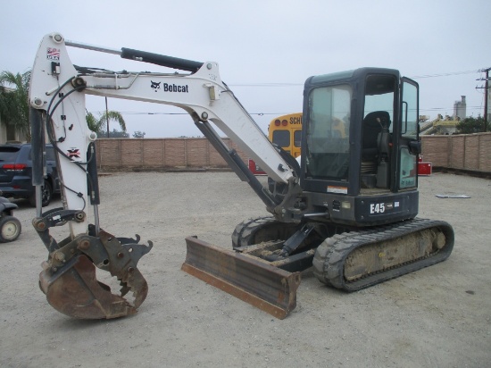 2016 Bobcat E45 Mini-Hydraulic Skid Steer,