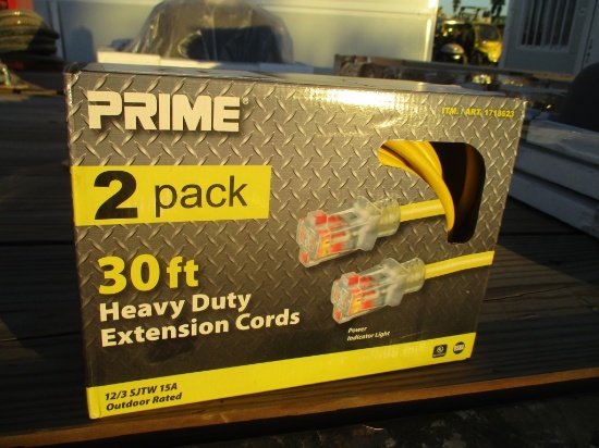 Lot Of Unused 2-Pack Prime 30' HD Extension Cords