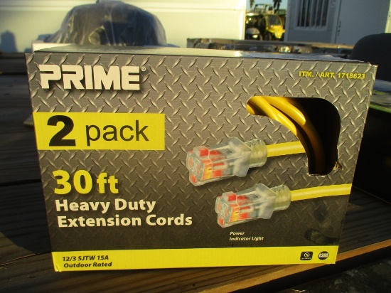 Lot Of Unused 2-Pack Prime 30' HD Extension Cords