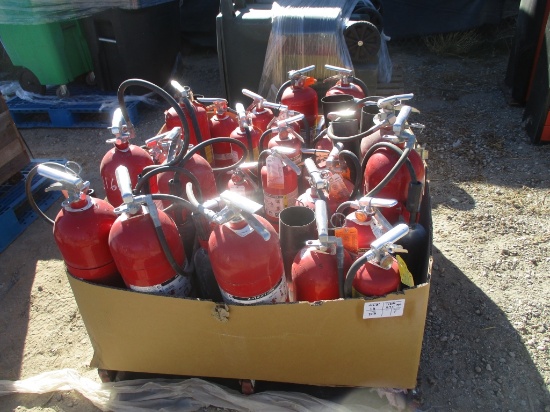 Lot Of Approx (28) Misc Size Fire Extinguishers
