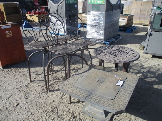 Lot Of Outdoor Fire Place, Coffe Table & 4-Chairs
