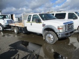 2008 Ford F550 SD XLT Extended-Cab Flatbed Truck,