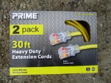 New Unused 2-Pack Prime 30' HD Extension Cords