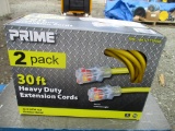 New Unused 2-Pack Prime 30' HD Extension Cords