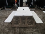 Lot Of Outdoor Concrete Picnic Table