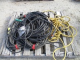 Lot Of Welding Cable Leads & Extension Cord