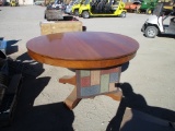 Lot Of Round Wooden Dining Table