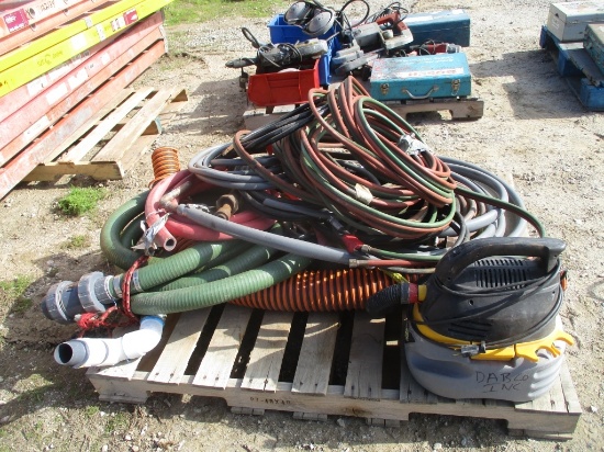 Lot Of Misc Water Hoses, Welding Hoses, & Vacuum