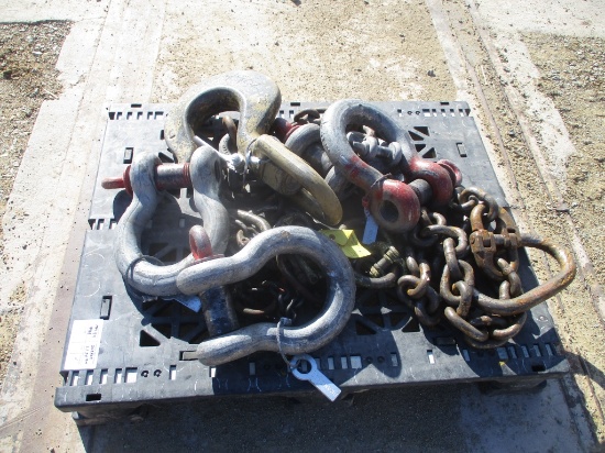 Lot Of Misc D-Ring Shackles, Hook & Chain