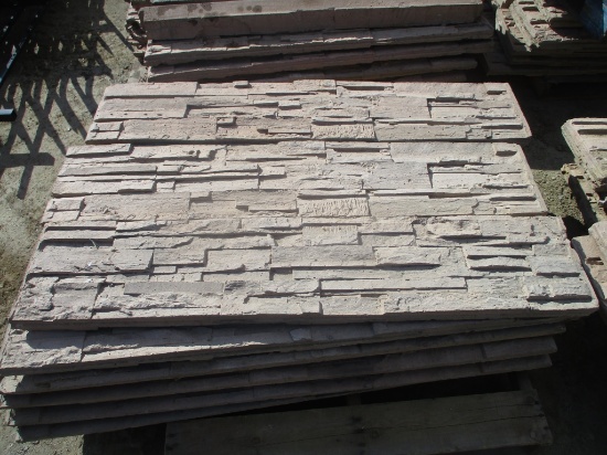 (6) Pallets Of Stackable Concrete Fence Panels,
