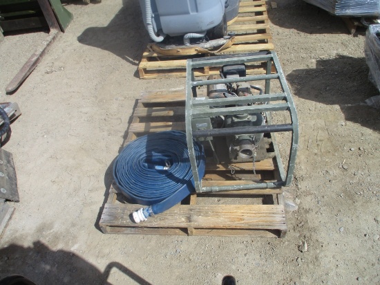 Lot Of Gas Powered Water Pump W/Hose