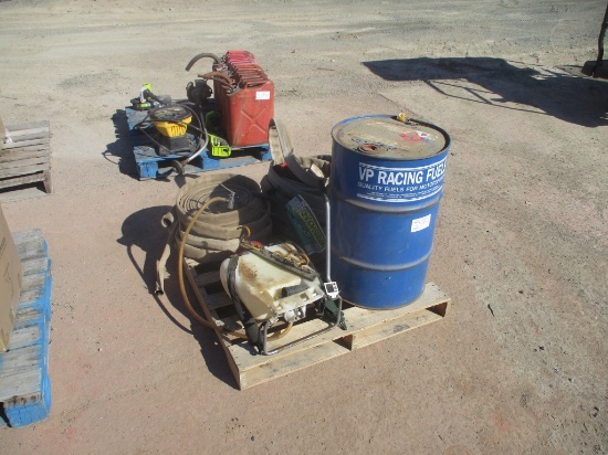 Lot Of Fire Water Hoses, Backpack Sprayer,
