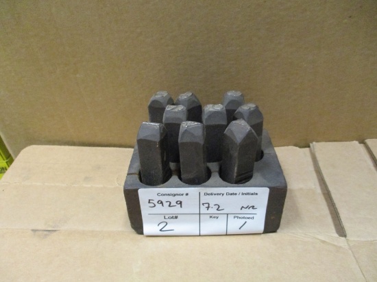 Lot Of Metal Number Punch Stamps