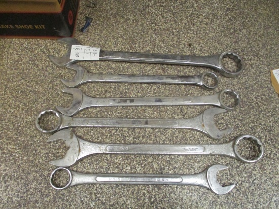 Lot Of (5) Misc Sized Large HD Wrenches