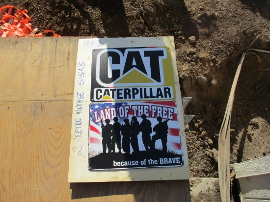 Lot Of (2) Retro Vintage Signs