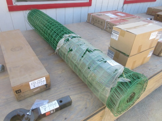 Roll Of Green Rubber Coated Metal Mesh Fencing
