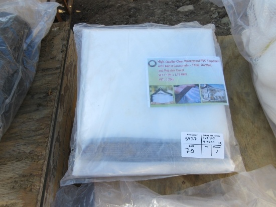 New Unused 13.12' x 19.68 Clear Tarp,