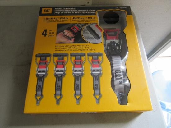 (4) New Unused 16' x 1/2" Cat Ratchet Straps,