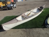 Nona Boats 15' x 3' Fiberglass Canoe W/2 Wood Oars