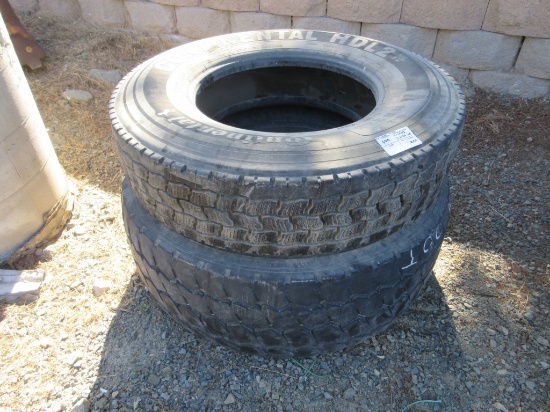 Lot Of (2) Misc 22" Truck Tractor Tires