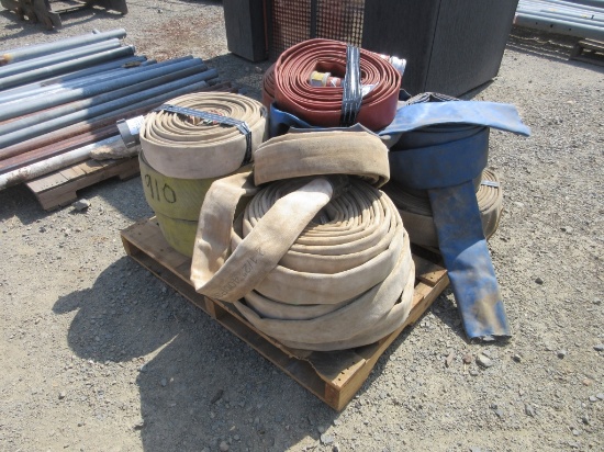 Lot Of Approx (10) Misc Size Fire Water Hose