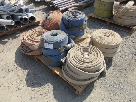 Lot Of Approx (12) Misc Size Fire Water Hose