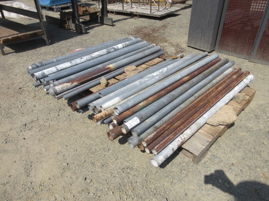 (2) Pallets Of Misc Size Steel Fence Poles