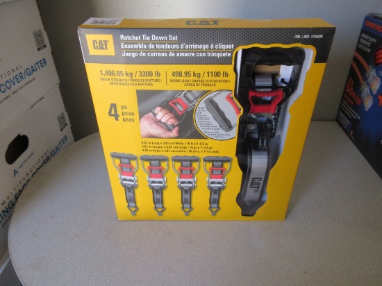 (4) New Unused 16' x 1/2" Cat Ratchet Straps,