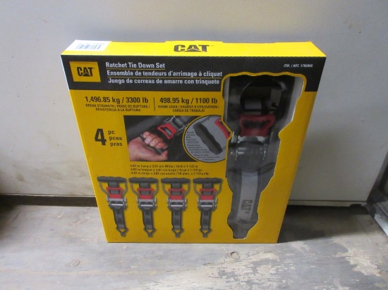 (4) New Unused 16' x 1/2" Cat Ratchet Straps,
