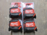 (4) New Unused Milwaukee Magnetic Tape Measures,