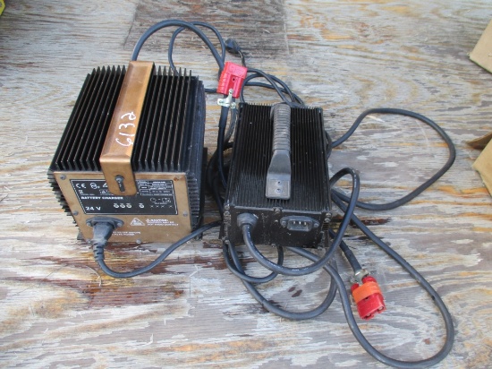 Lot Of (2) 24-Volt Batter Chargers