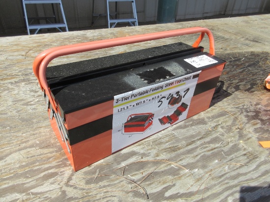 New Unused 21.3" x 7.9" x 7.9" Folding Tool Chest,