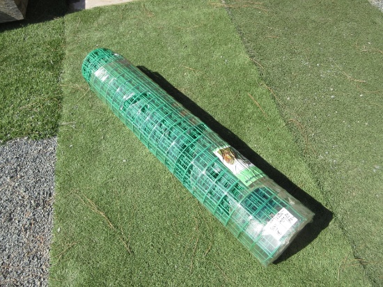 New Unused 4' x 98' Vinyl Coated Lawn Fence Roll,