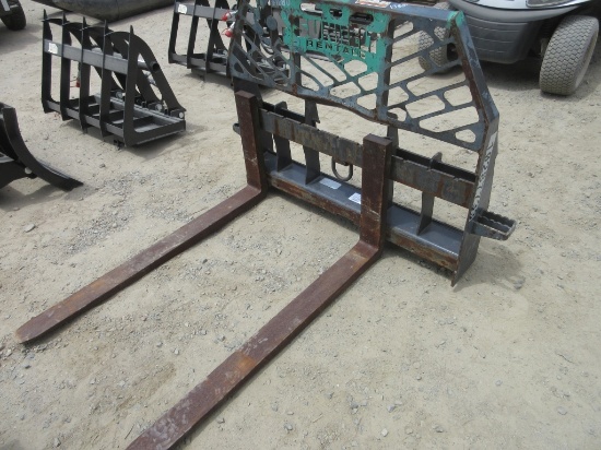 Lot Of Paladin Skid Steer Fork Attachment,
