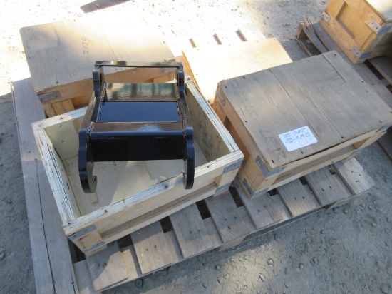 (3) Mini-Excavator Bucket Coupler Attachments,