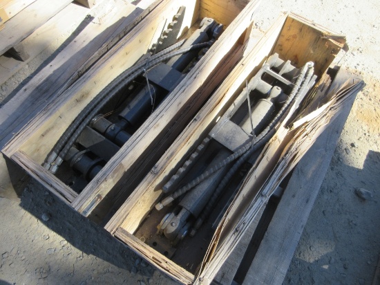 Lot Of (2) Excavator Thumb Attachments