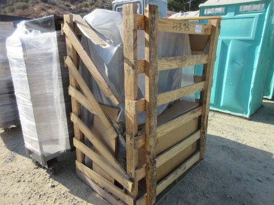 Lot Of Assorted Filing Cabinets 6-Wheel Push Cart,