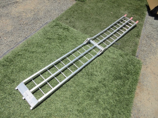 Lot Of (1) Apprx 7' x 11" Aluminum Fold-Up Ramp