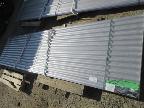 New Unused 35" x 12' Poly Carbonate Roof Panels,