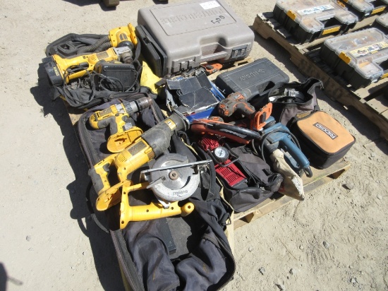 Lot Of Misc Dewalt & Ridgid Power Tools,