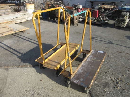 Lot Of (2) Rolling Construction Material Carts