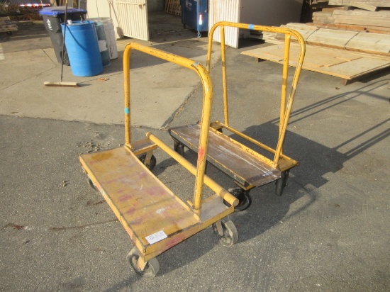 Lot Of (2) Rolling Construction Material Carts