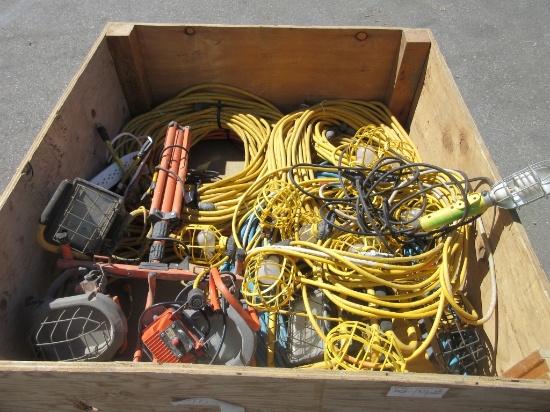 Lot Of Extension Cords, Jobsite Lights, Pig Tails