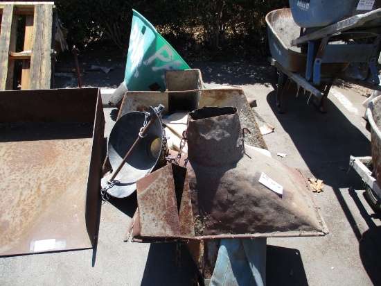 Lot Of (4) Assorted Concrete Hoppers