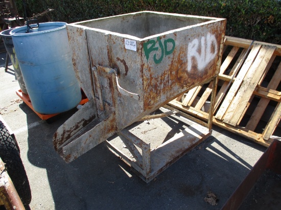 Lot Of Forklift Concrete Hopper Attachment